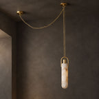 Cylindrical Cluster Alabaster LED Chandelier – chandelier product view 20