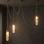 Cylindrical Cluster Alabaster LED Chandelier – chandelier product view 22