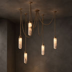 Cylindrical Cluster Alabaster LED Chandelier – chandelier product view 25