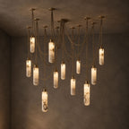 Cylindrical Cluster Alabaster LED Chandelier – chandelier product view 28