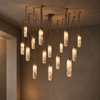 Cylindrical Cluster Alabaster LED Chandelier – chandelier product view 29