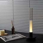 Cyrin Acrylic Column Rechargeable Lamp — finish, form and interior detail 3