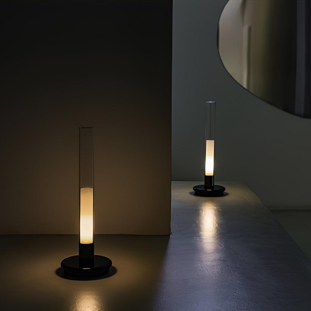 Cyrin Acrylic Column Rechargeable Lamp — finish, form and interior detail 8