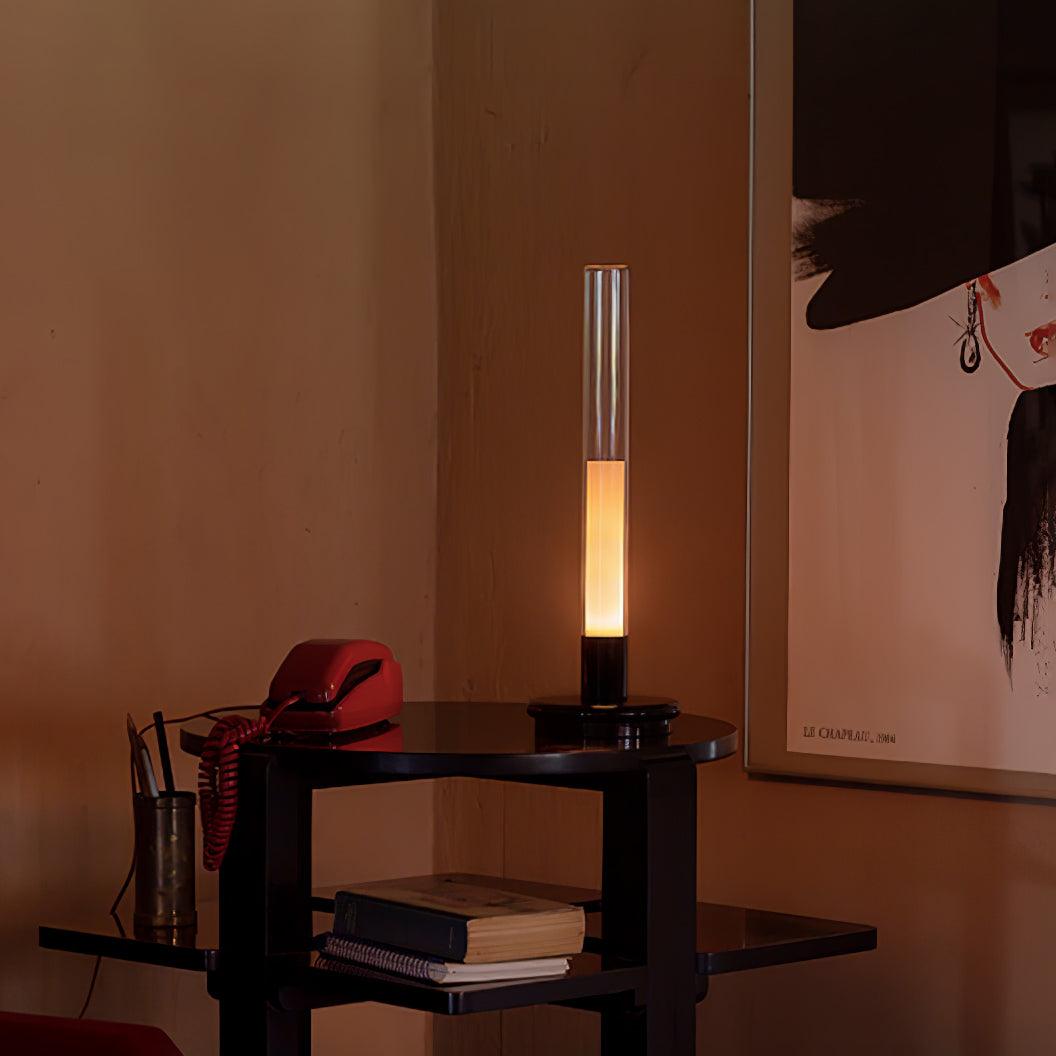 Cyrin Acrylic Column Rechargeable Lamp — finish, form and interior detail 14
