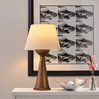 Hourglass Wood Table Lamp