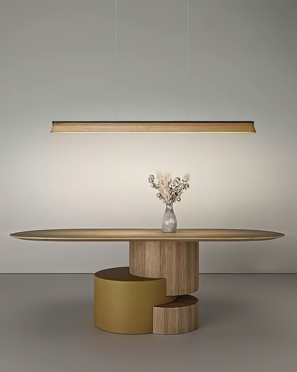 Danqiu Linear Wood LED Chandelier - product view 2