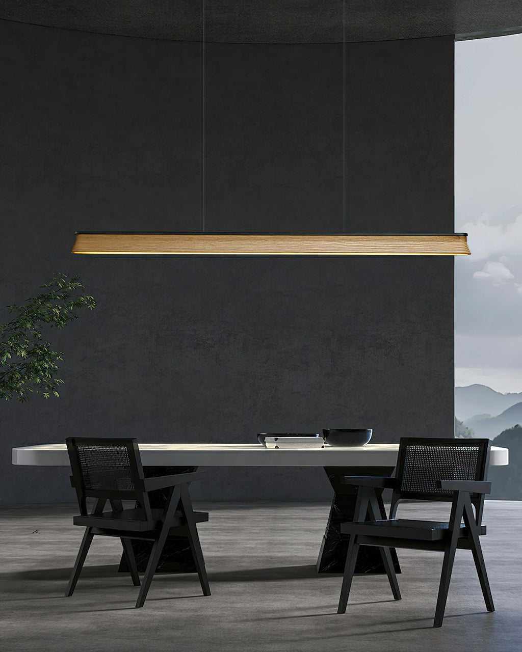 Danqiu Linear Wood LED Chandelier - product view 5
