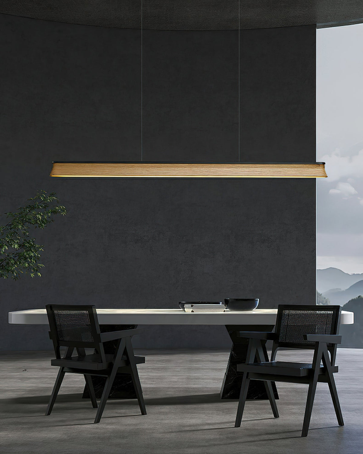 Danqiu Linear Wood LED Chandelier - product view 5