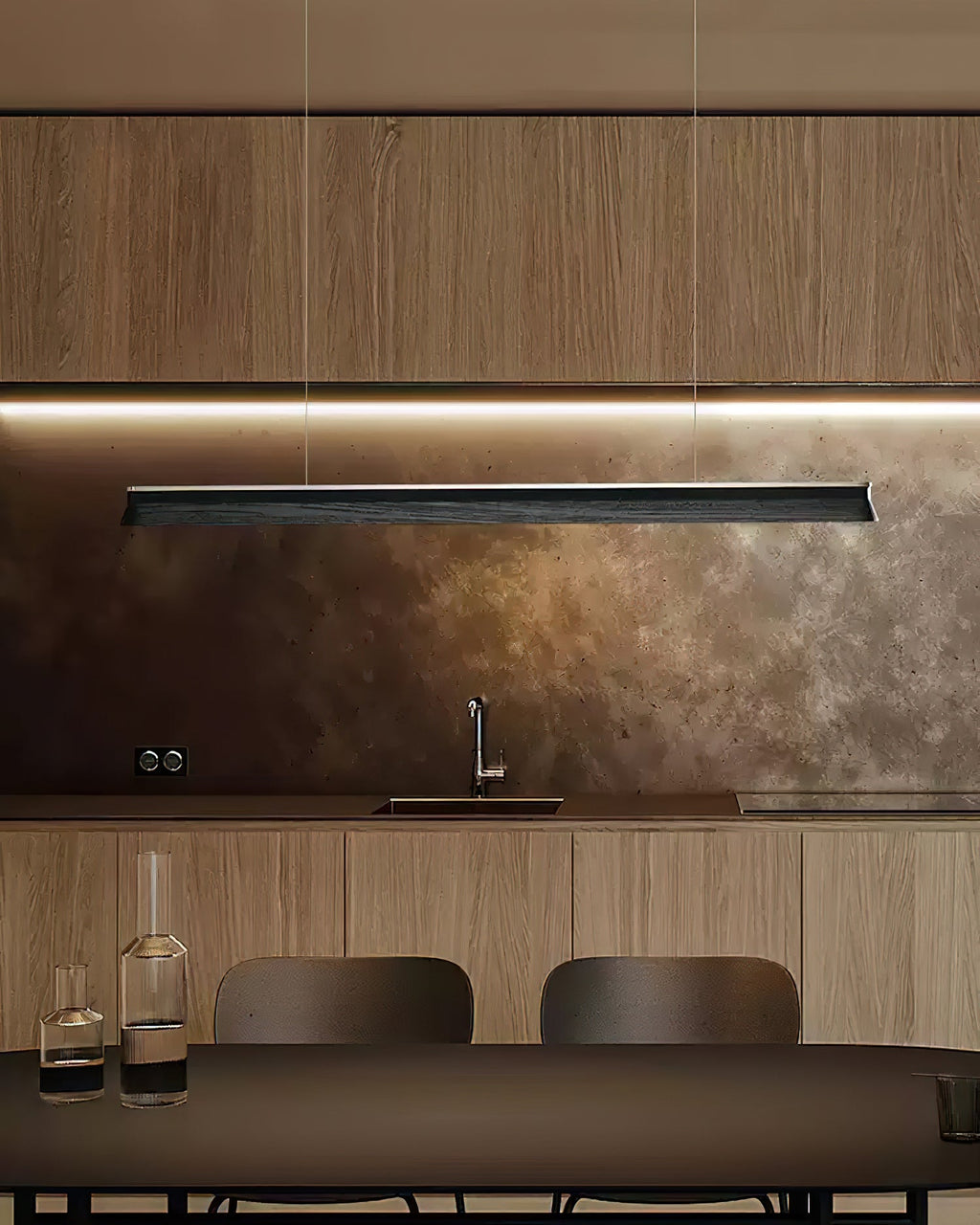 Danqiu Linear Wood LED Chandelier - product view 8