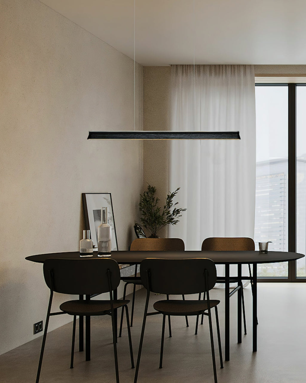 Danqiu Linear Wood LED Chandelier - product view 11