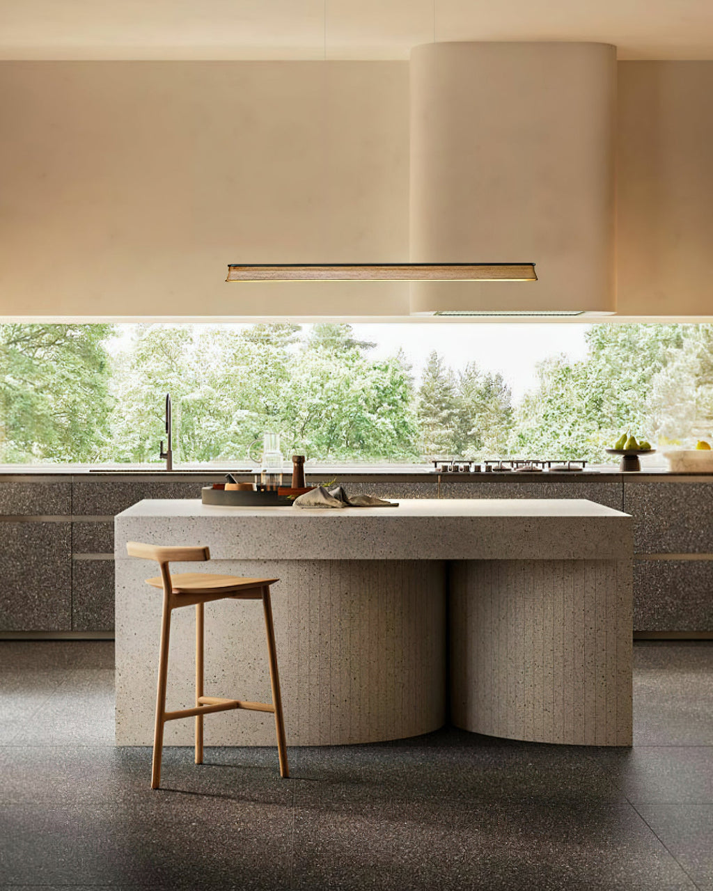 Danqiu Linear Wood LED Chandelier - product view 12