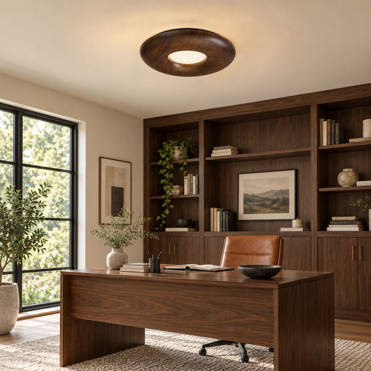 Donut Wood Ceiling Light — product and interior detail 5