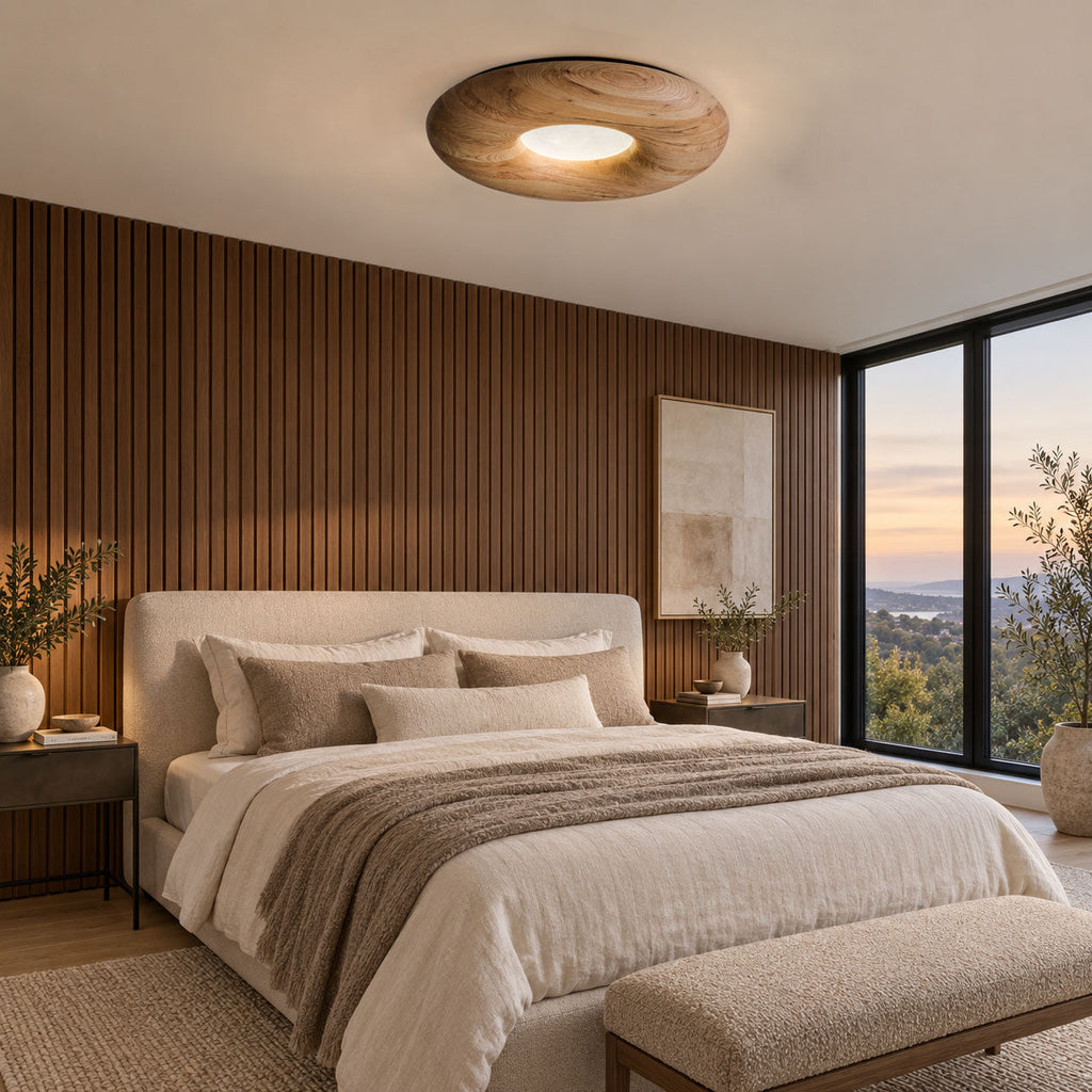 Donut Wood Ceiling Light — product and interior detail 7