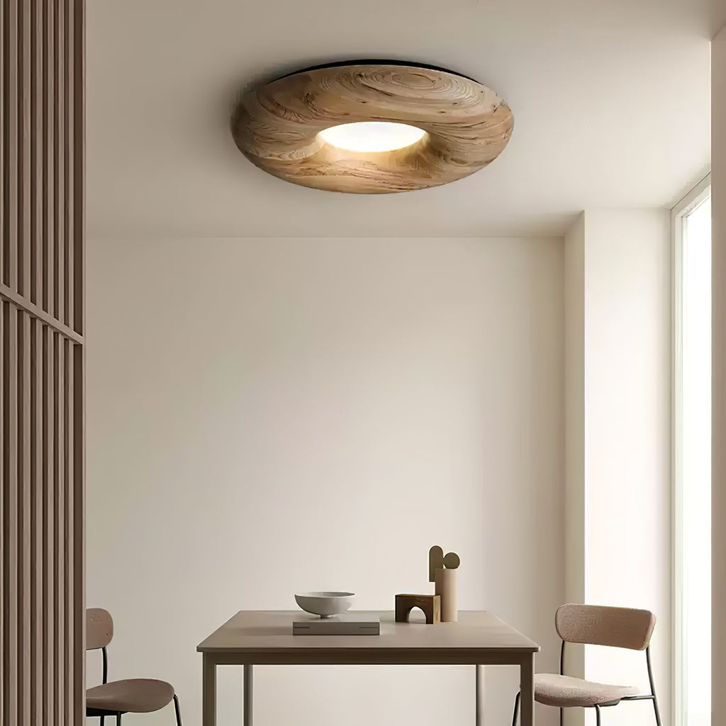 Donut Wood Ceiling Light — product and interior detail 8
