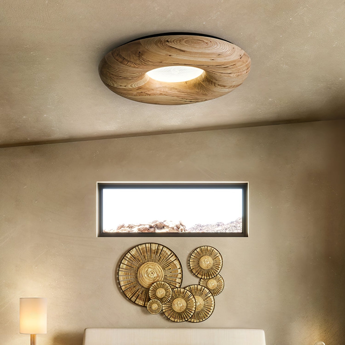 Donut Wood Ceiling Light — product and interior detail 9