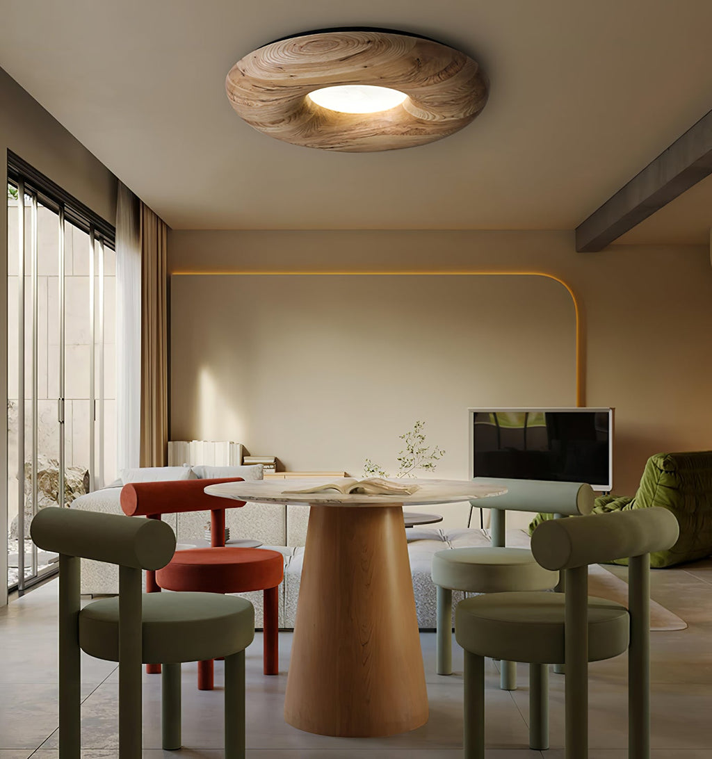 Donut Wood Ceiling Light — product and interior detail 10