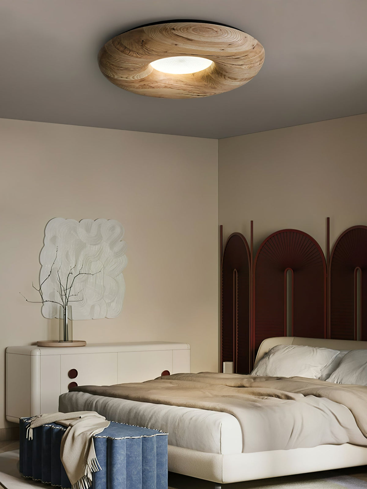 Donut Wood Ceiling Light — product and interior detail 13