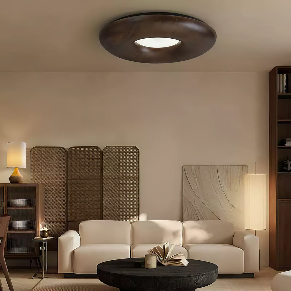 Donut Wood Ceiling Light — product and interior detail 14