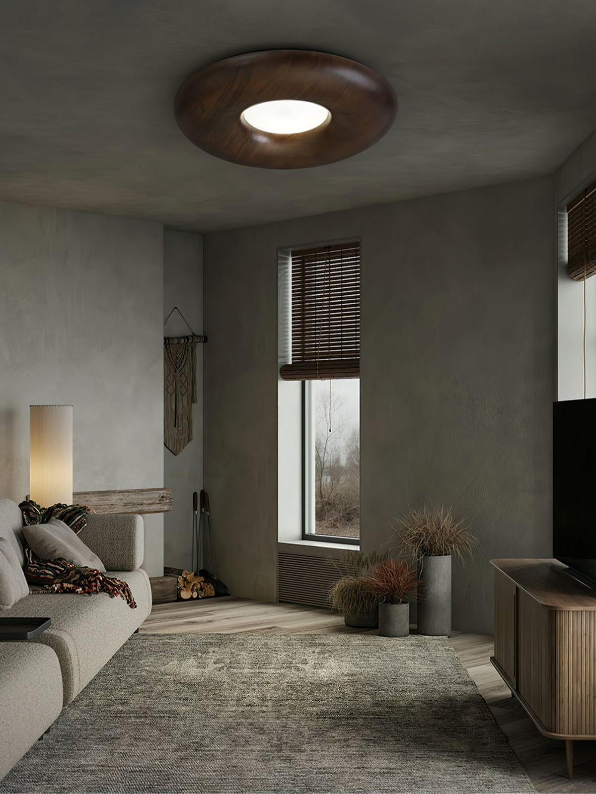 Donut Wood Ceiling Light — product and interior detail 16