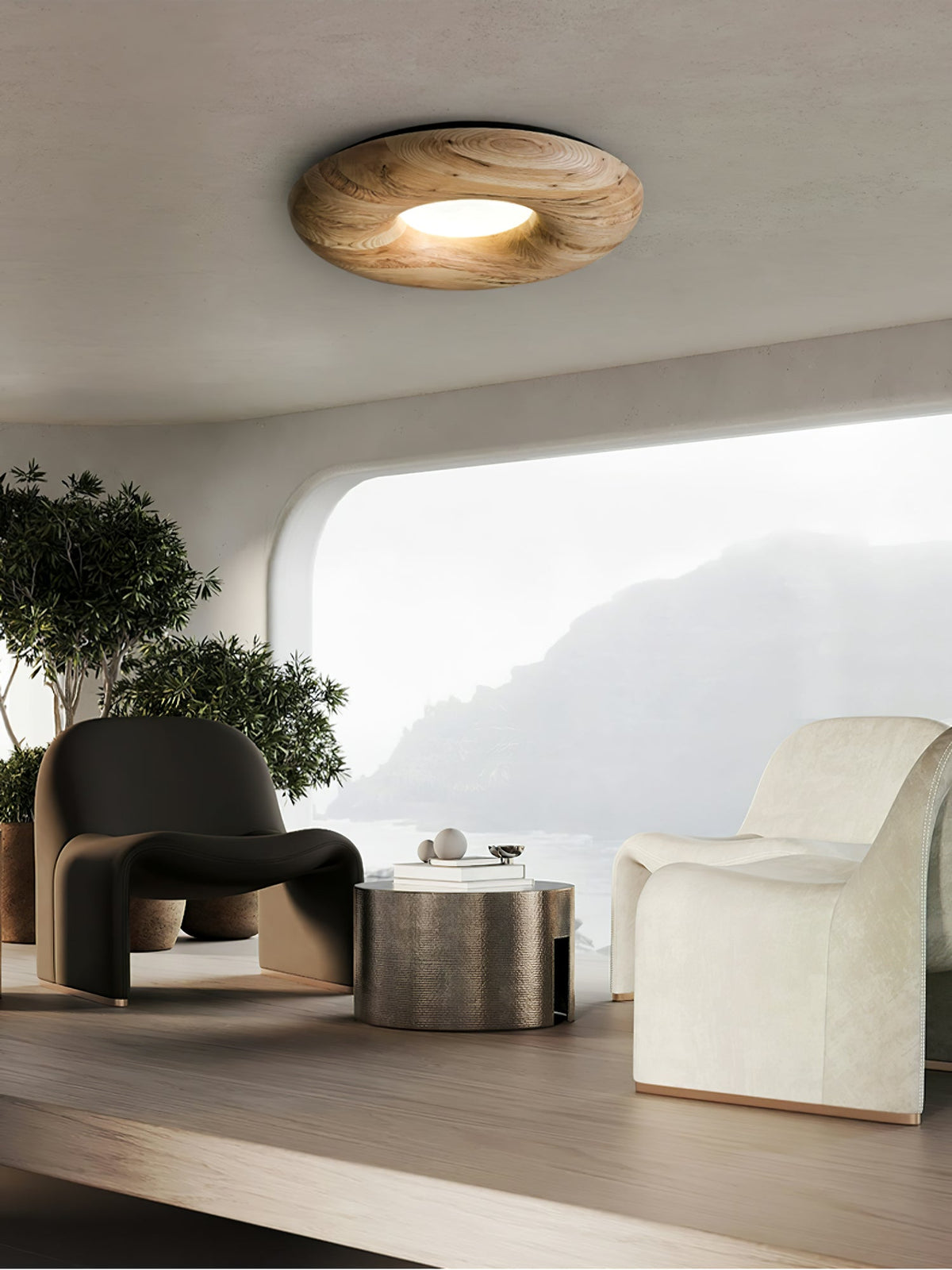 Donut Wood Ceiling Light — product and interior detail 19
