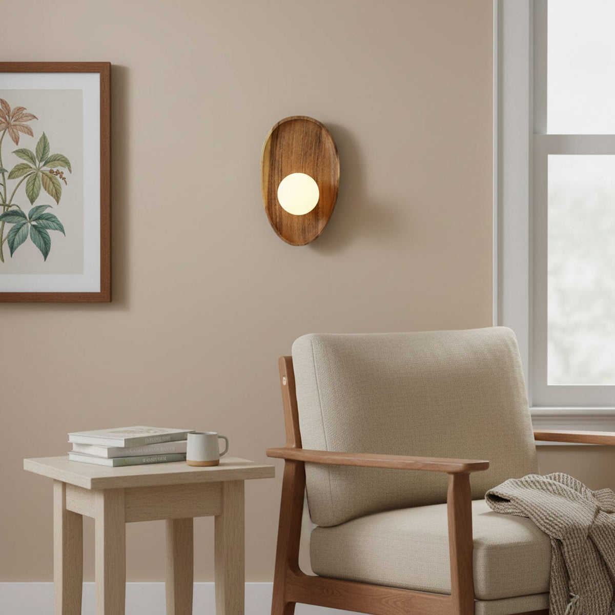 Eivor Wood and Glass Wall Sconce — design detail 10