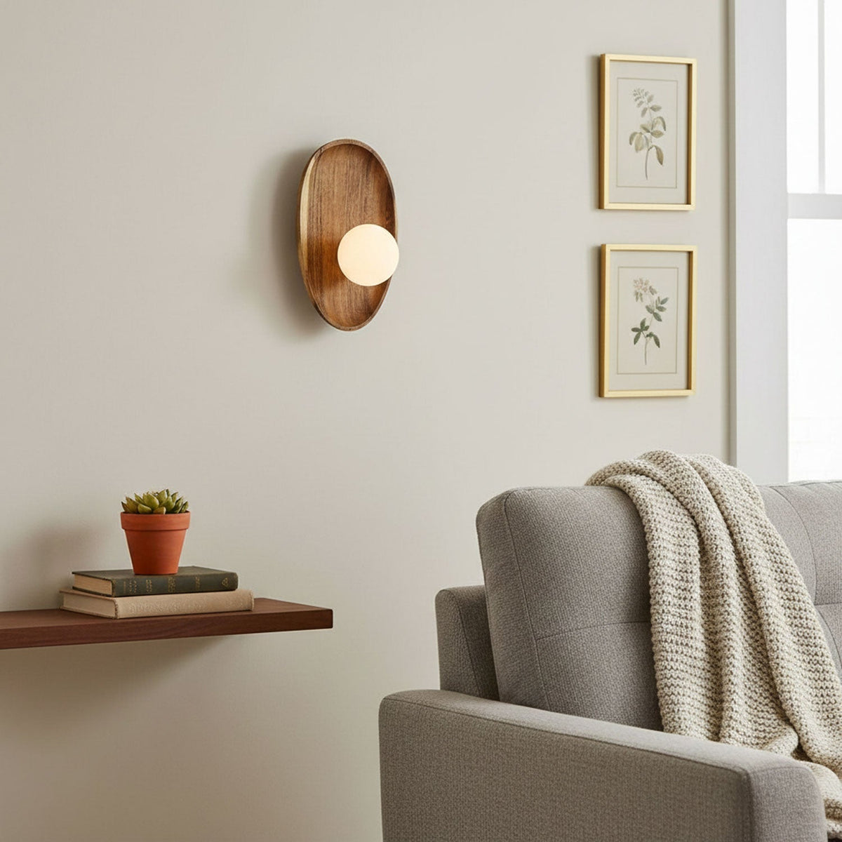 Eivor Wood and Glass Wall Sconce — design detail 11