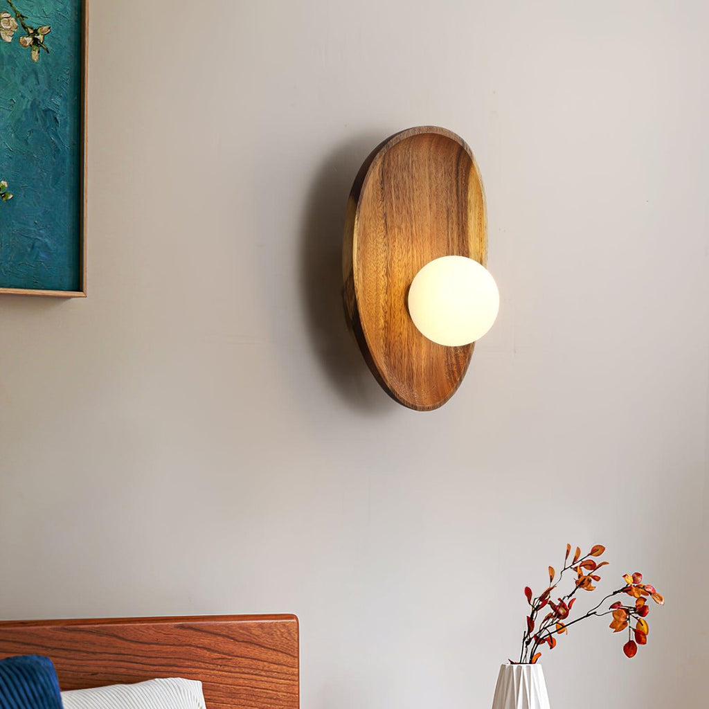 Eivor Wood and Glass Wall Sconce — design detail 20