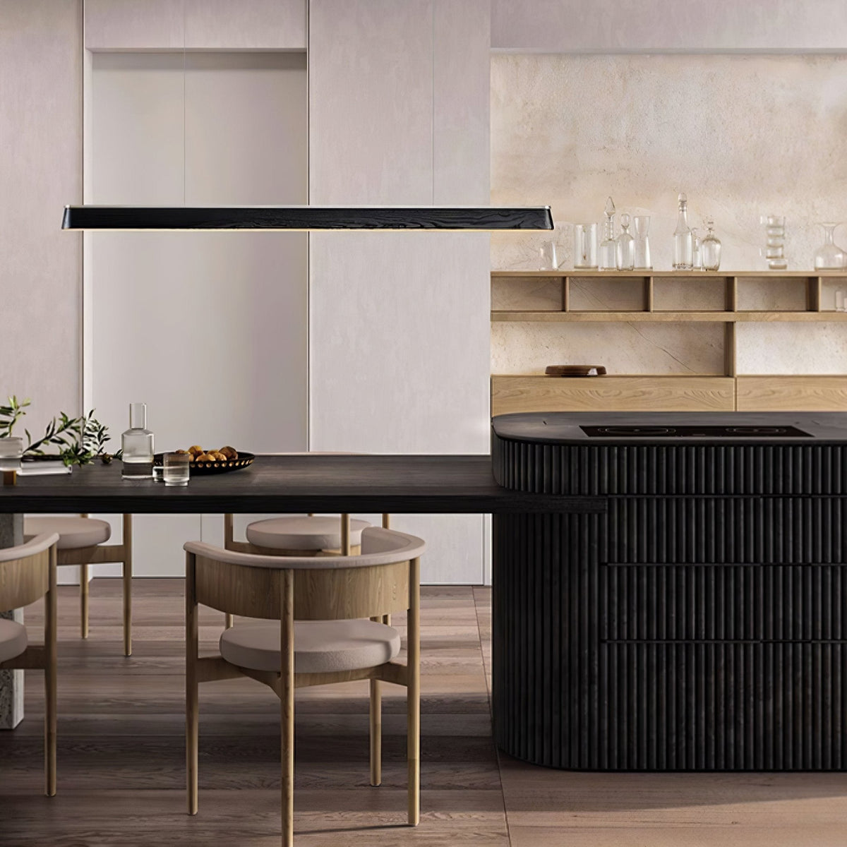 Eleanor Linear Wood LED Pendant Light - product view 4