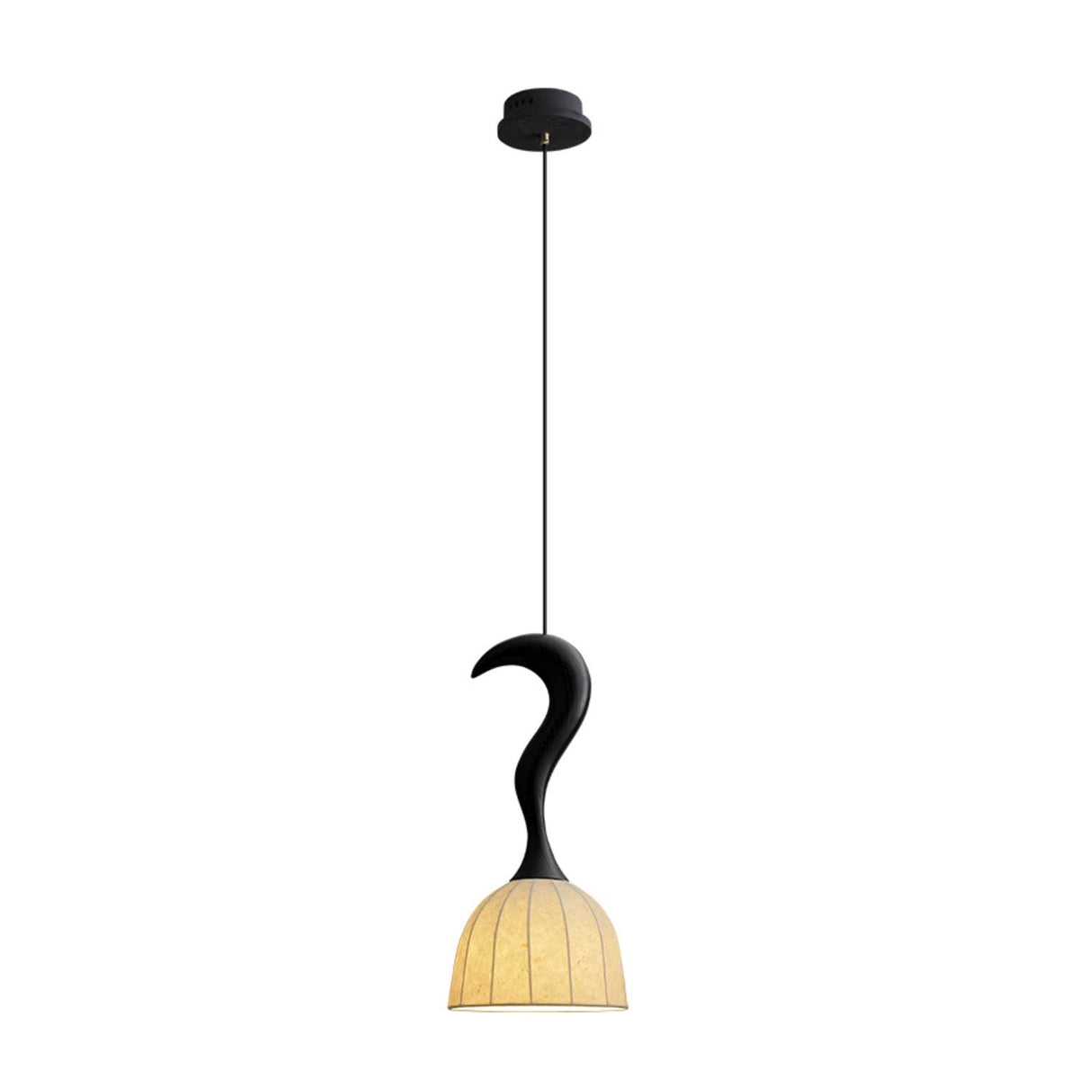 Elowen Twisted Wood Pendant Light — product and interior detail 46