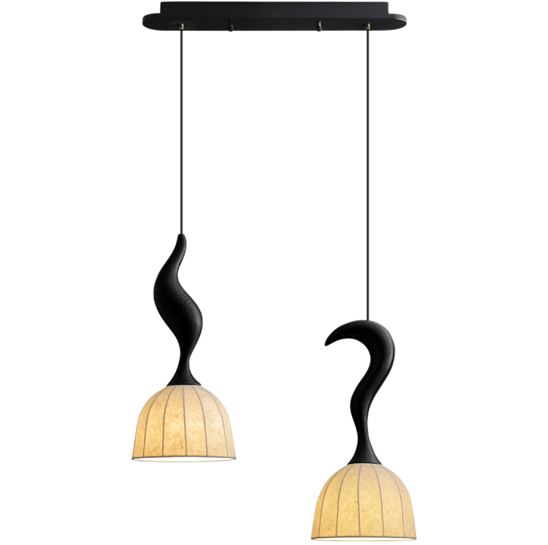 Elowen Twisted Wood Pendant Light — product and interior detail 51