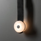Elvar Leather & Alabaster Floor-to-Ceiling Lamp — product, finish and specification view 6