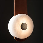 Elvar Leather & Alabaster Floor-to-Ceiling Lamp — product, finish and specification view 9