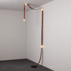 Elvar Leather & Alabaster Floor-to-Ceiling Lamp — product, finish and specification view 11