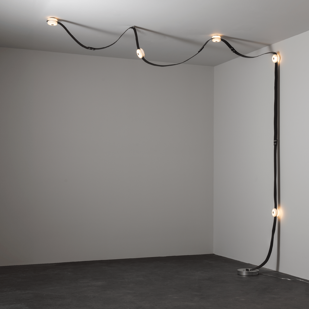 Elvar Leather & Alabaster Floor-to-Ceiling Lamp — product, finish and specification view 12