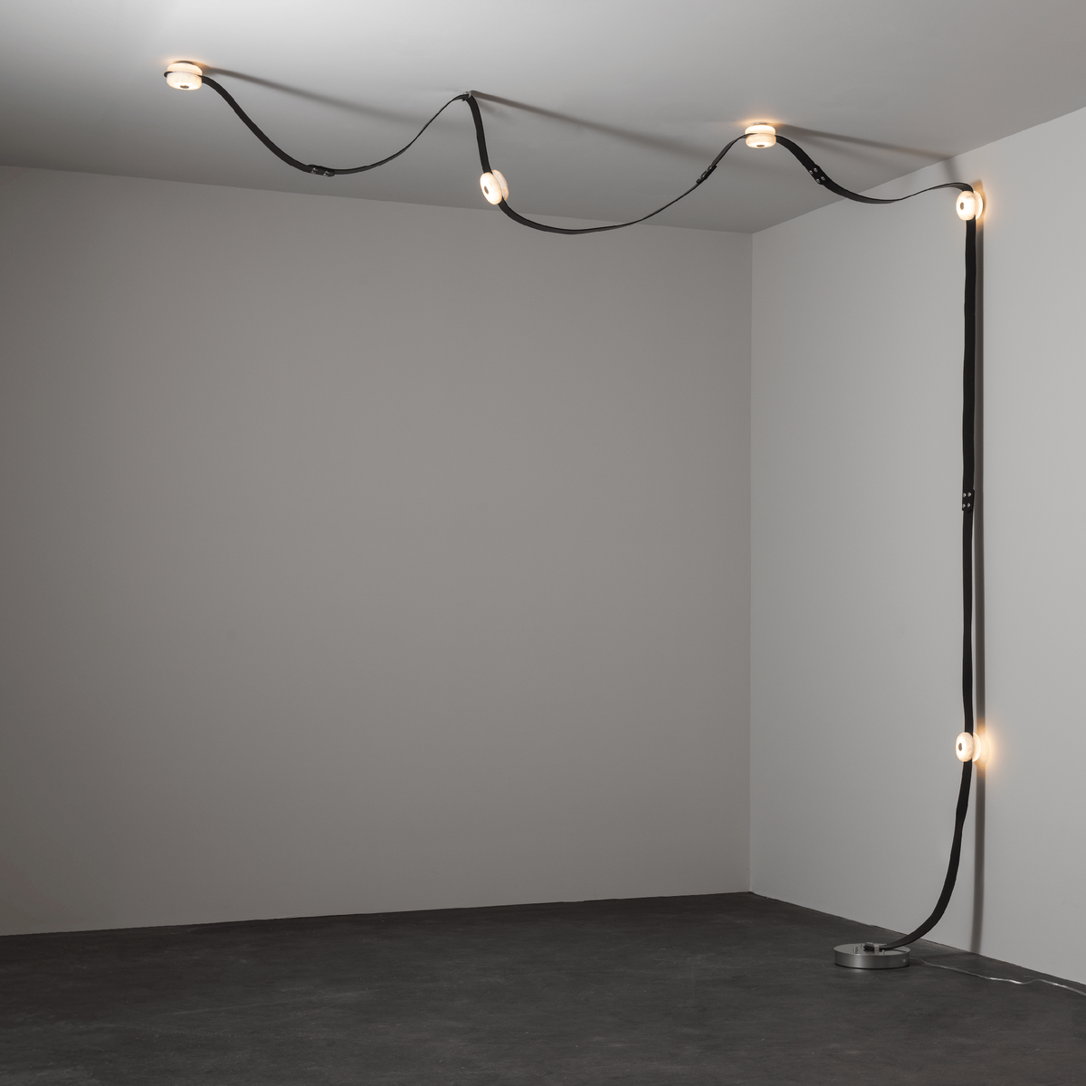 Elvar Leather & Alabaster Floor-to-Ceiling Lamp — product, finish and specification view 12