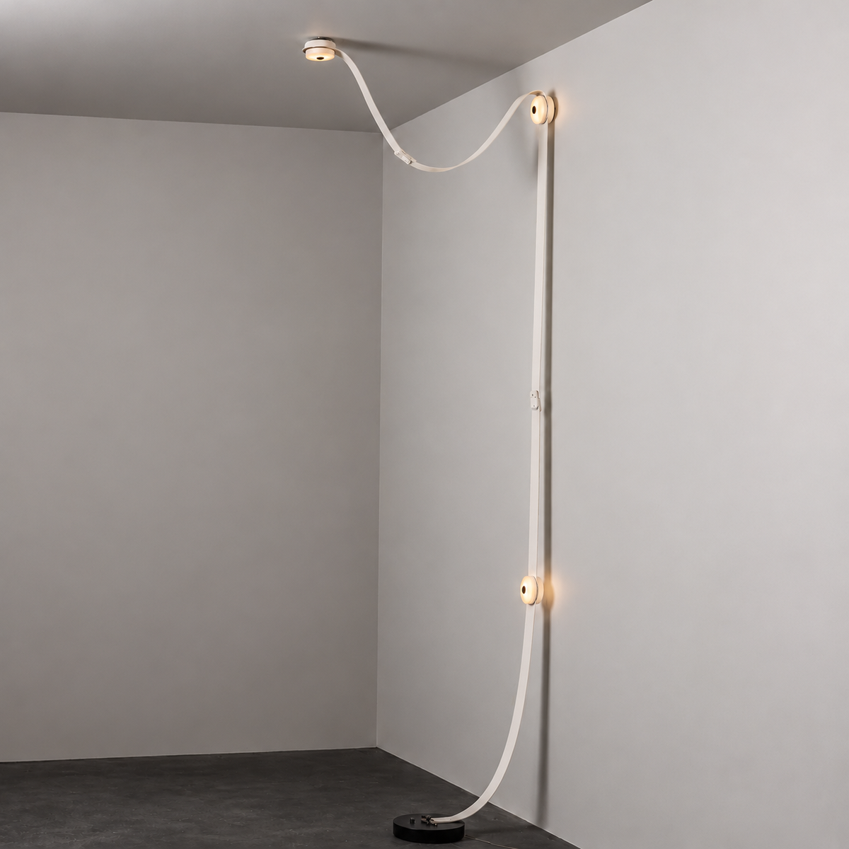 Elvar Leather & Alabaster Floor-to-Ceiling Lamp — product, finish and specification view 15