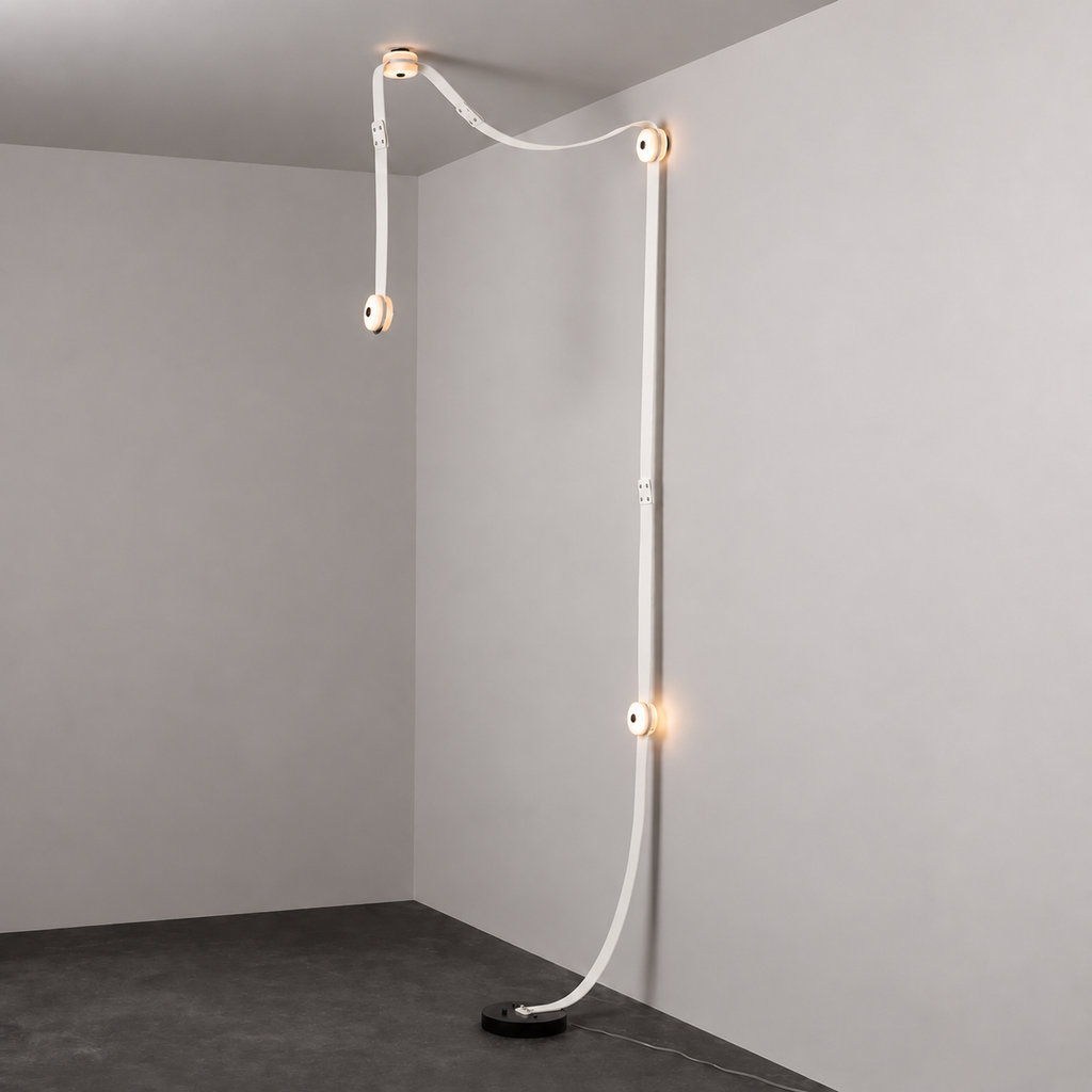 Elvar Leather & Alabaster Floor-to-Ceiling Lamp — product, finish and specification view 16