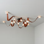Elvar Leather & Alabaster LED Chandelier — product, finish and specification view 4