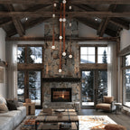 Elvar Leather & Alabaster LED Chandelier — product, finish and specification view 12