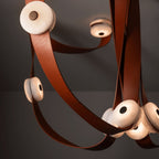 Elvar Leather & Alabaster LED Chandelier — product, finish and specification view 15