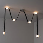 Elvar Leather & Alabaster LED Chandelier — product, finish and specification view 18