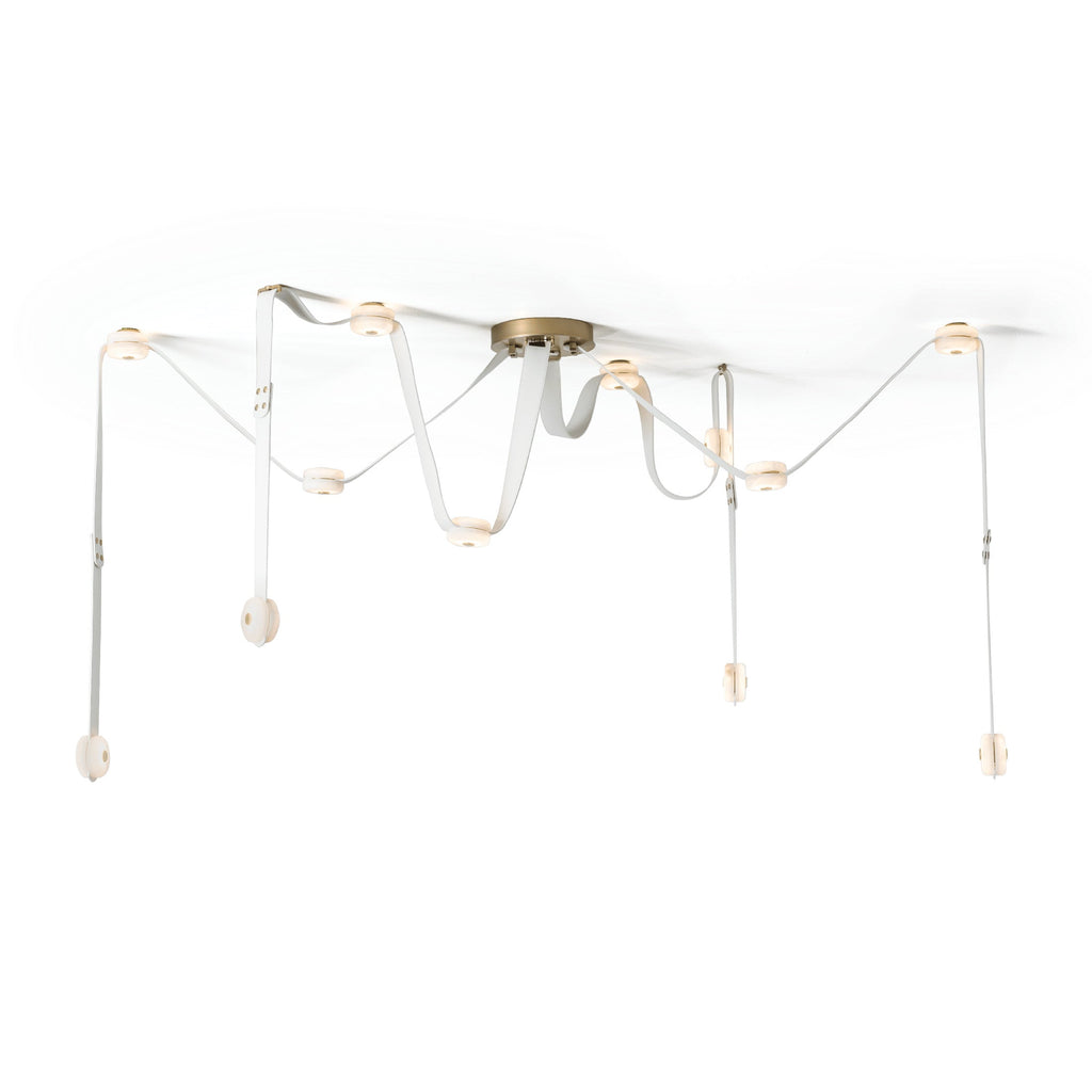 Elvar Leather & Alabaster LED Chandelier — product, finish and specification view 22