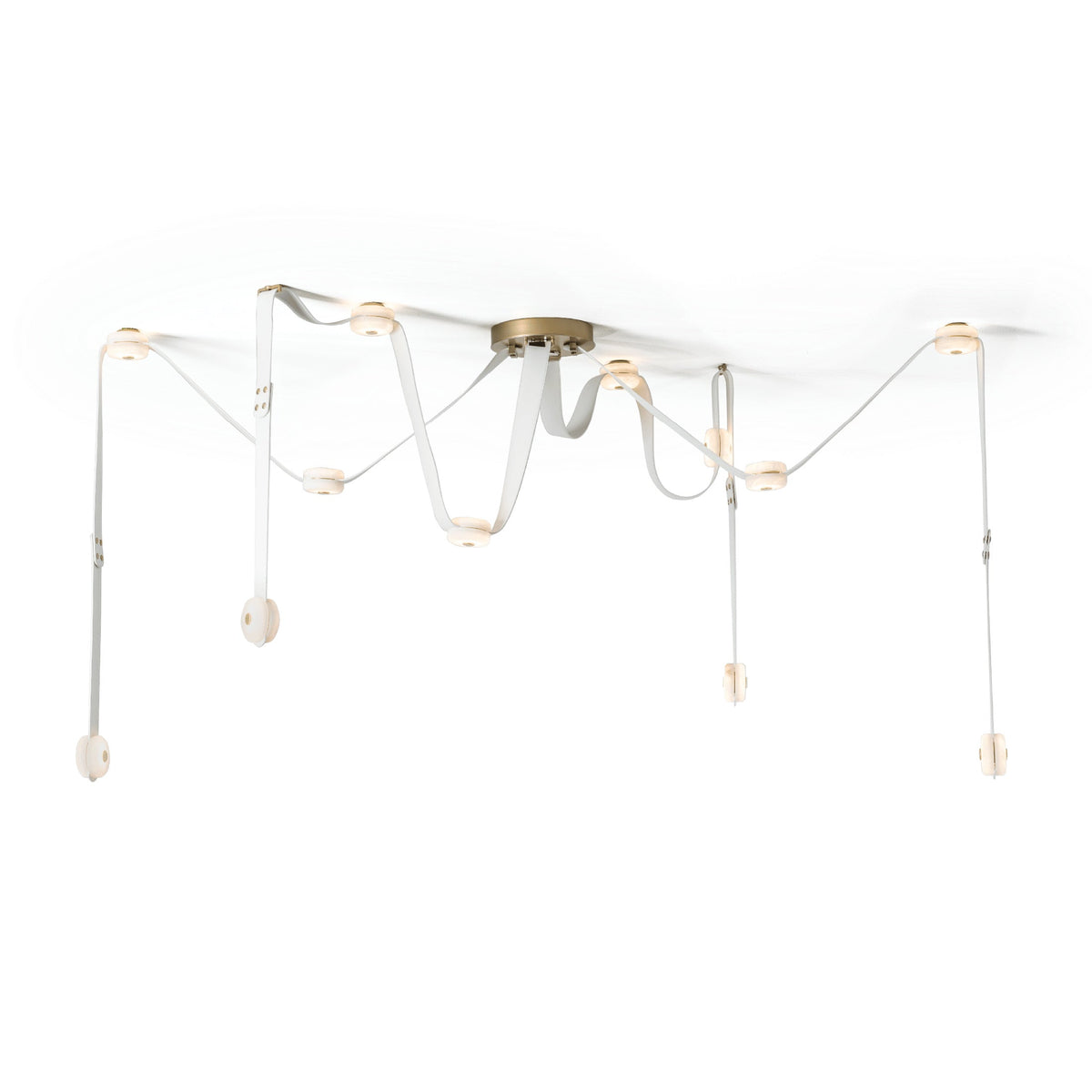 Elvar Leather & Alabaster LED Chandelier — product, finish and specification view 22