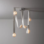 Elvar Leather & Alabaster LED Chandelier — product, finish and specification view 24