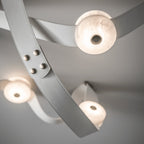 Elvar Leather & Alabaster LED Chandelier — product, finish and specification view 26