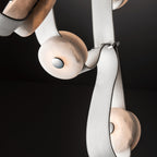 Elvar Leather & Alabaster LED Chandelier — product, finish and specification view 27