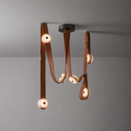 Elvar Leather & Alabaster LED Chandelier — product, finish and specification view 30