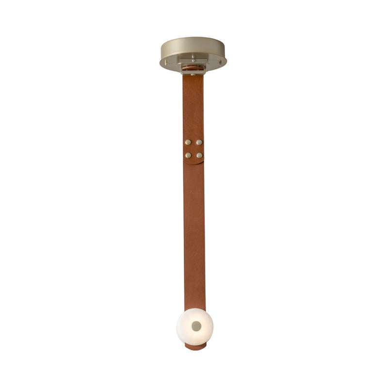 Elvar Leather & Alabaster LED Pendant Light — product view