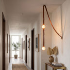 Elvar Leather & Alabaster LED Pendant Light — product, finish and specification view 3