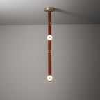 Elvar Leather & Alabaster LED Pendant Light — product, finish and specification view 11